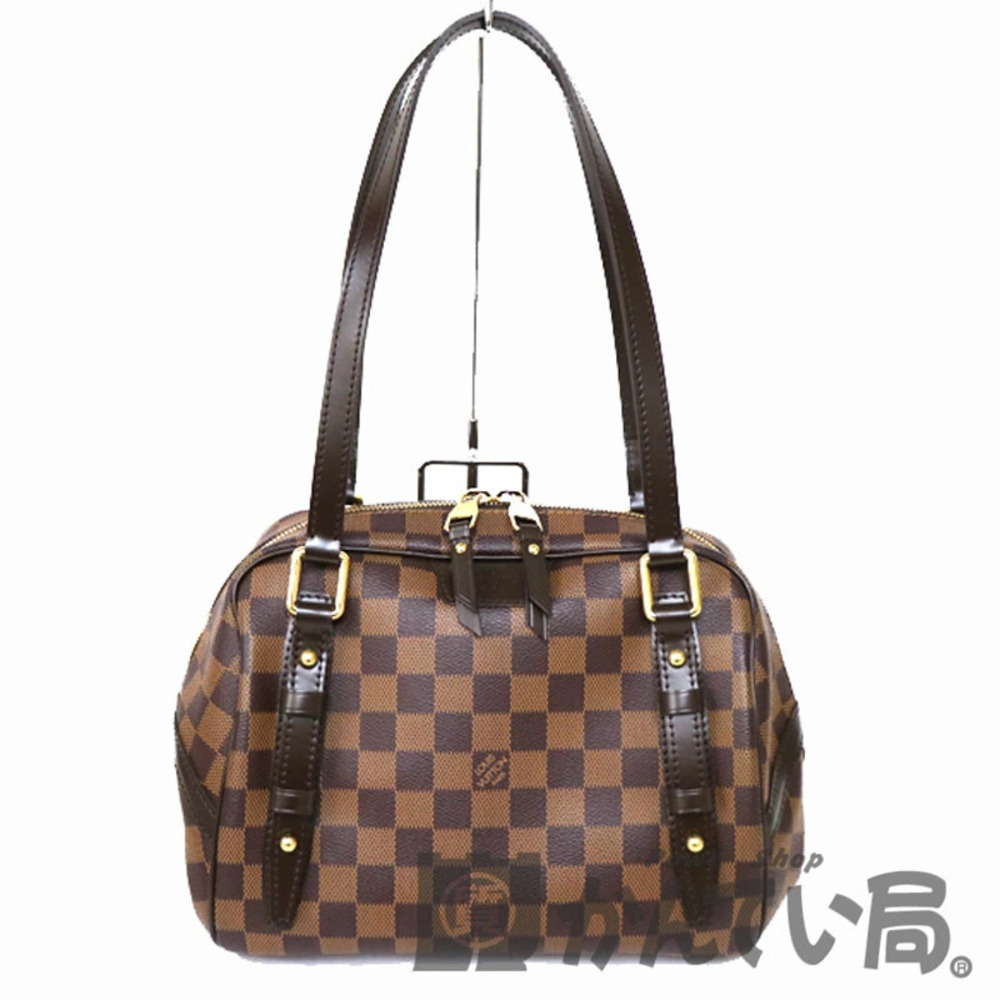 LOUIS VUITTON Rivington Handbag Damier Canvas Ebene Brown